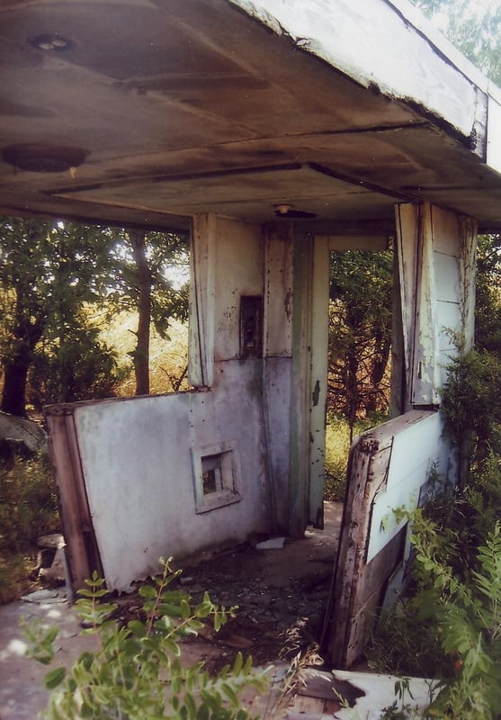 Gutted ticket booth