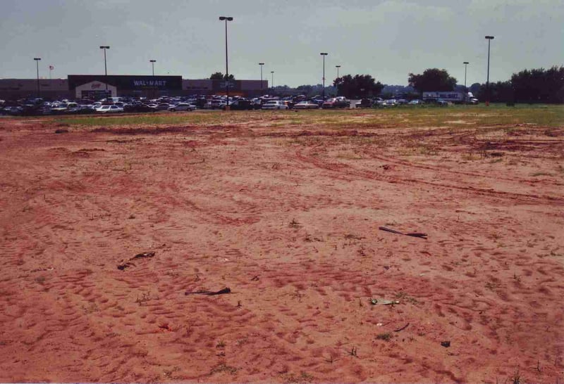 Empty lot in front of Wal-Mart