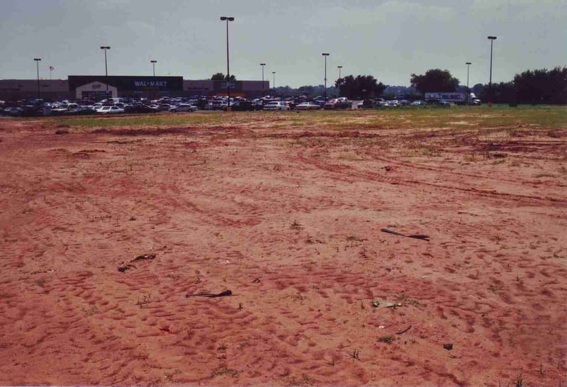 Empty lot in front of Wal-Mart