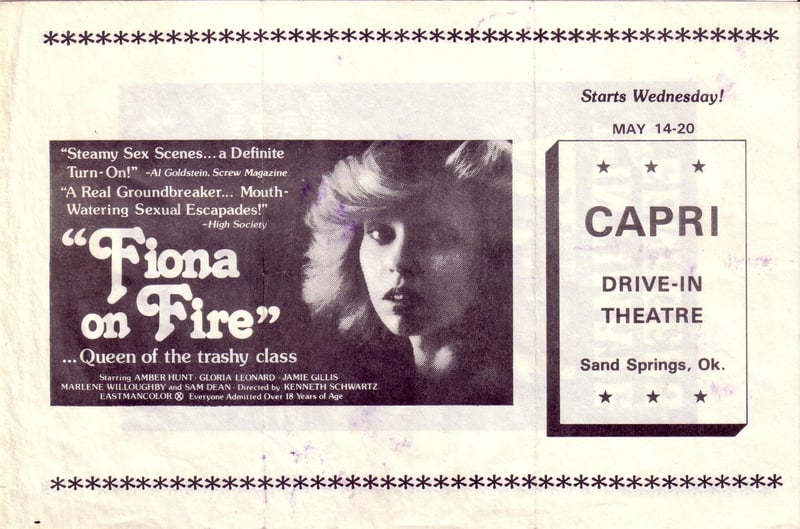 1977 flyer handed out at the boxoffice.