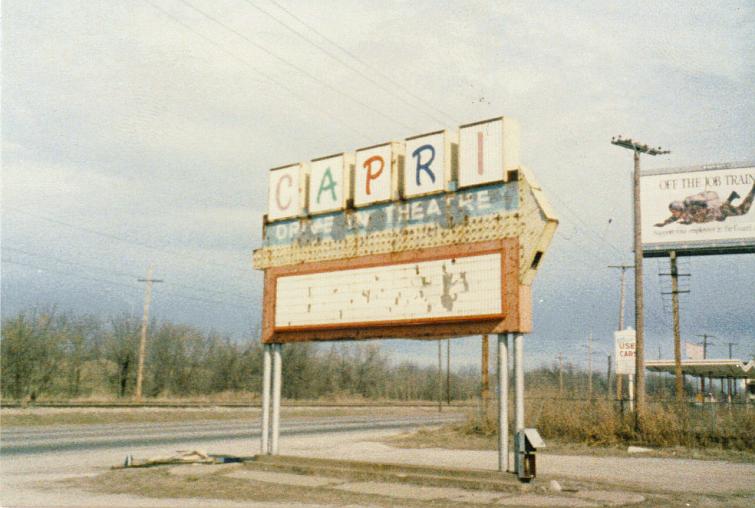 Capri sign stood like this for years after the theater closed
