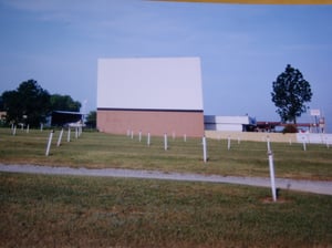 Front of Screen & Speaker Poles