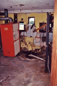 Only the left projector has been left standing