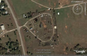 Aerial view of former drive-in site