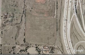 Aerial view of drive-in site