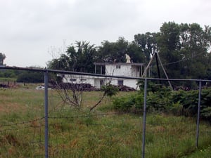 Main building with projection and concessions - now a residence