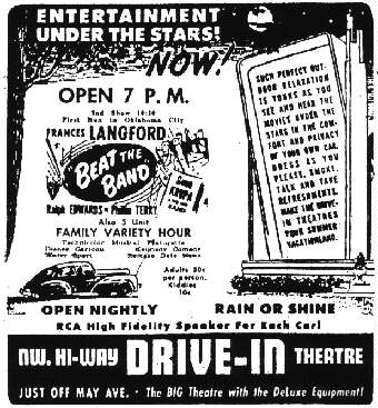 July 2, 1947 ad, courtesy Oklahoma Publishing Co.