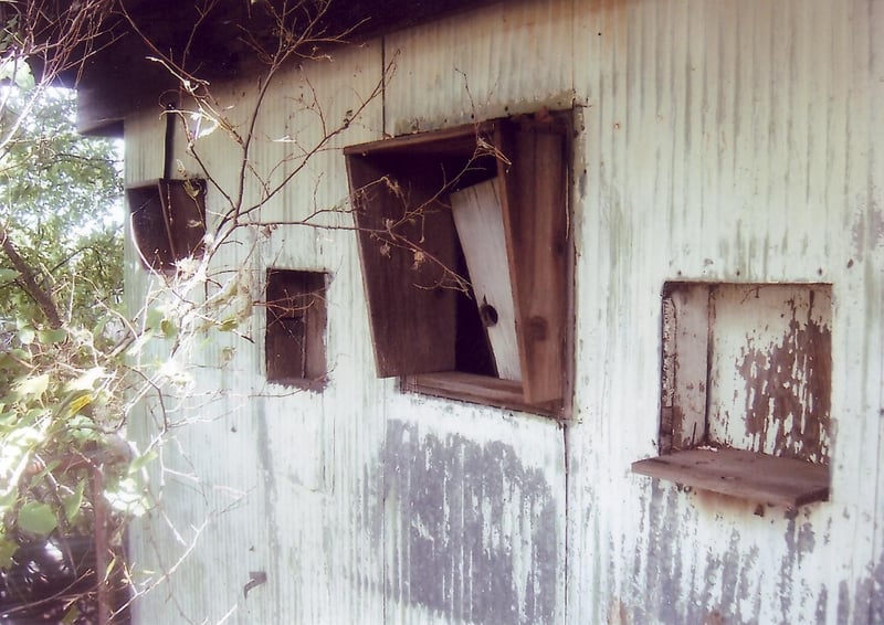 Only two of the projection portholes retain their wooden cowlings