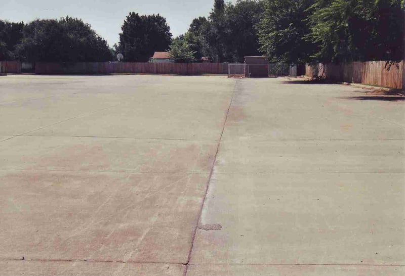 Back lot of strip mall