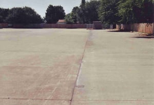 Back lot of strip mall