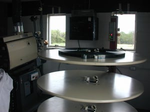 Platter system in the projection booth