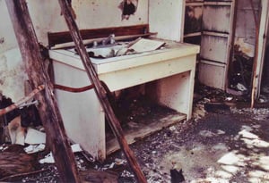 A lonely sink in the snack bar
