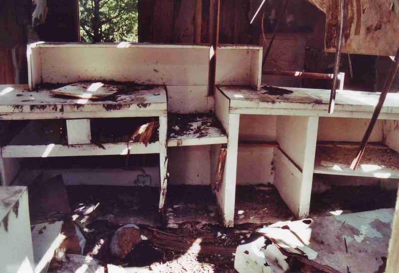 Area where the snack bar staff used to work