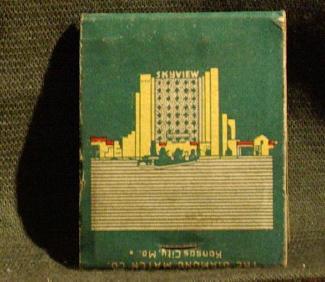 Vintage matchbook (reverse side)
