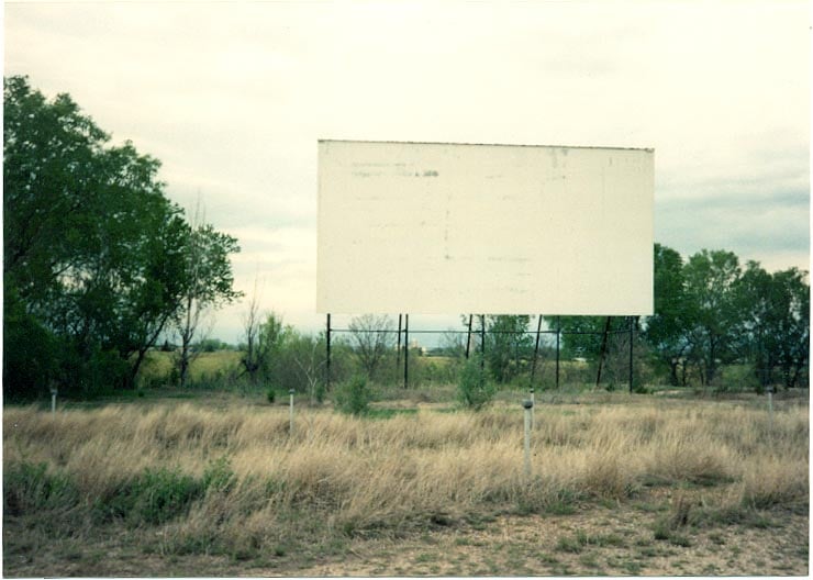 Front, center view of screen, Stadium Drive-In, Alva OK