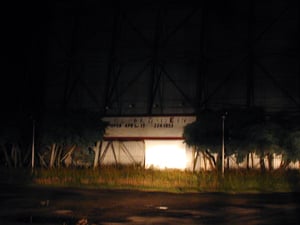 Marquee on the back of the screen (at night)