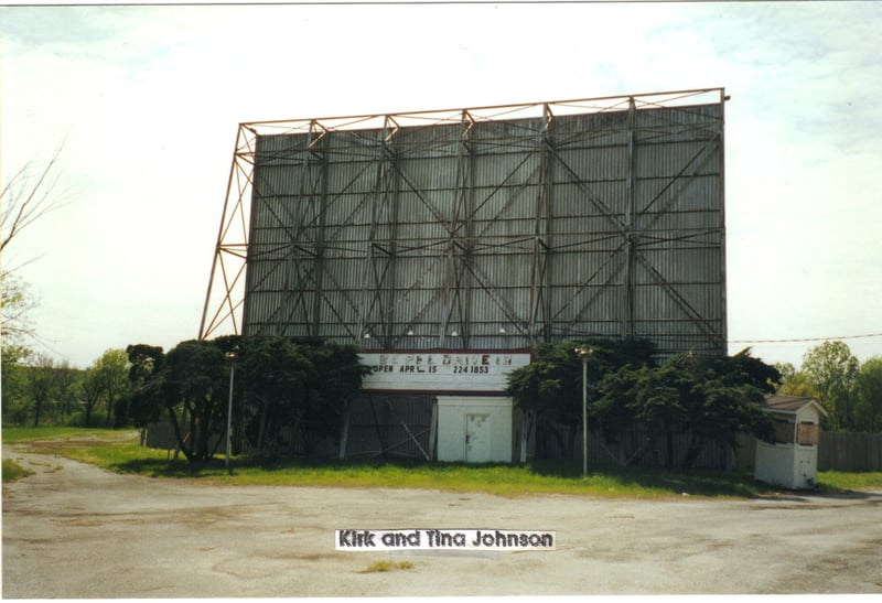 Aerial view of the closed drive-in