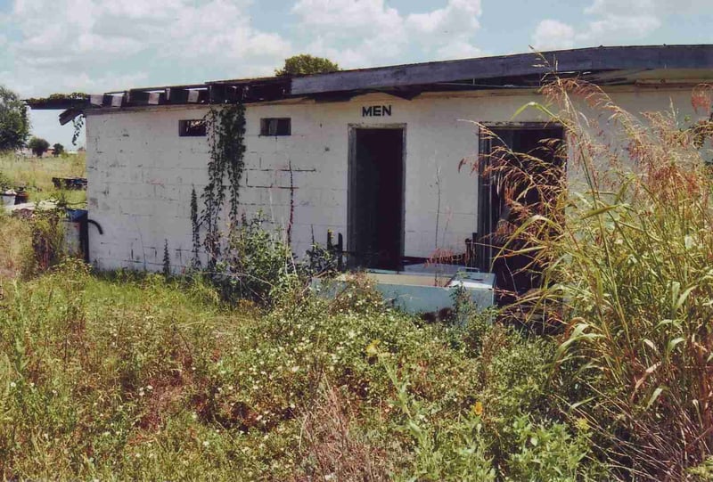 Derelict concession building