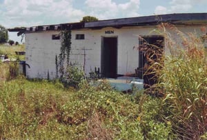 Derelict concession building