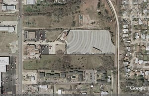 Aerial view of the drive-in