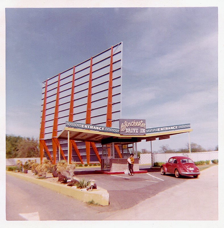 Taken 1969. That's my mother holding me in front of the Box Office. My parents met there while working there in their teen years. My mom managed the Drive until the late 70's, so I practically lived there.