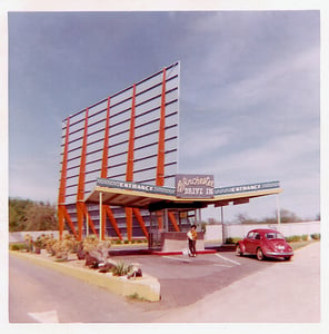 Taken 1969.  That's my mother holding me in front of the Box Office.  My parents met there while working there in their teen years.  My mom managed the Drive until the late 70's, so I practically lived there.