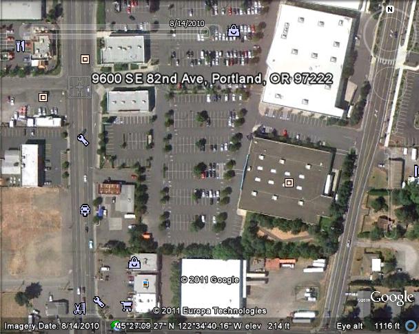 Recent Google photo of the former site of the 82nd St Drive-In in Portland, Oregon.