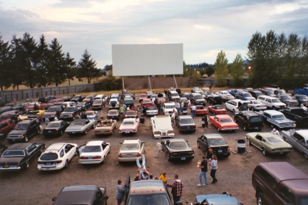 Edsel Car club night, taken from atop the twin cinema