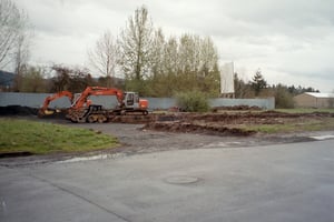 This is Coyote Place on the right side of the field. It is supposed to be a 2 story office building and maybe a sit-down restaurant.