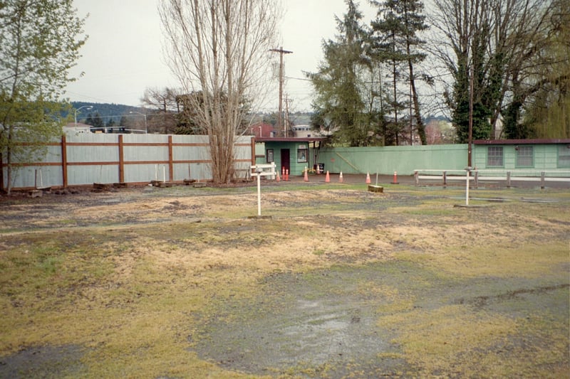 New fencing on the left side. About 130 feet total at the back & right side of the field.