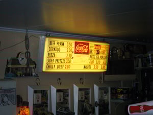 99W Drive-Ins Concession Menu (Right) on 09-03-16.