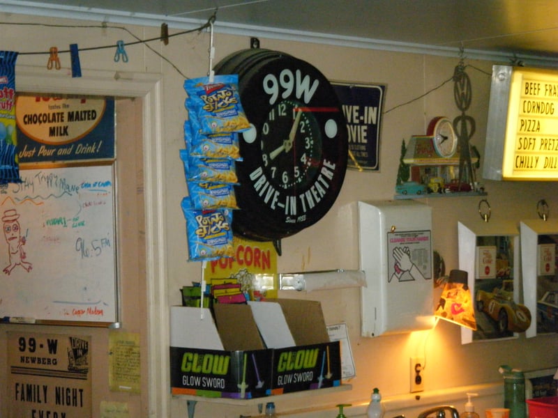 99W Drive-Ins Concession Stand Clock (09-03-16).