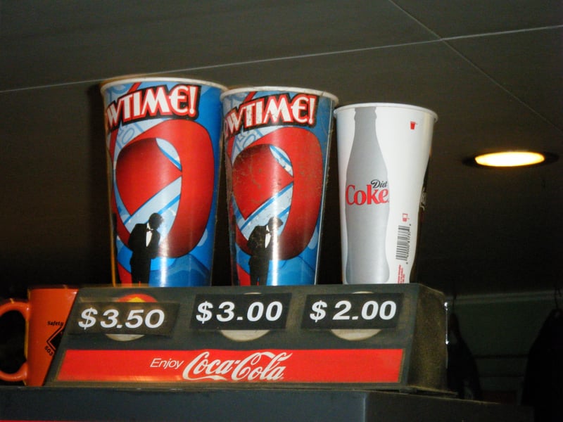 99W Drive-Ins Concession Stand Coke Prices on 09-03-16.