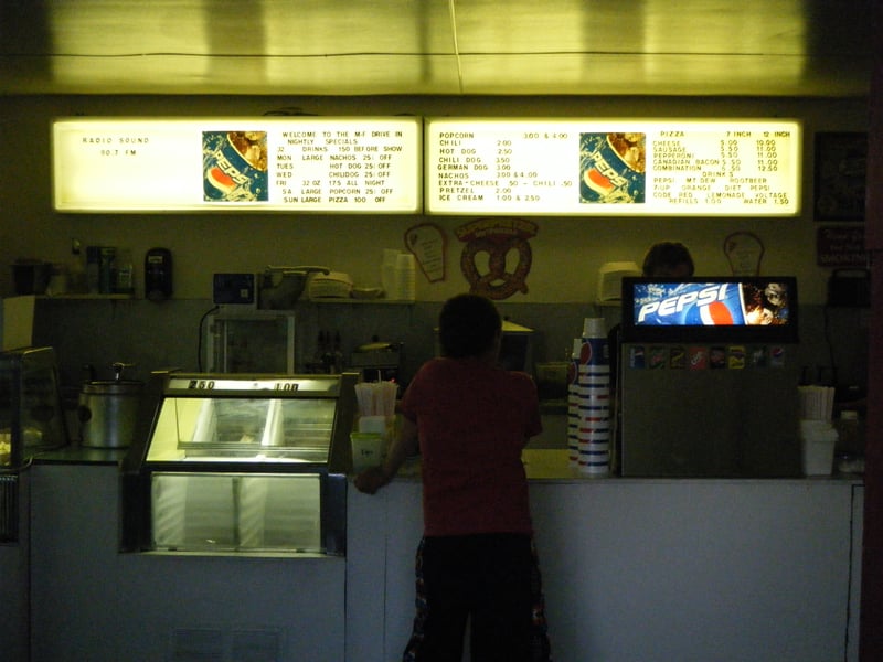 M-F Drive-Ins Concession Stand (inside with menu) - (07-02-16)