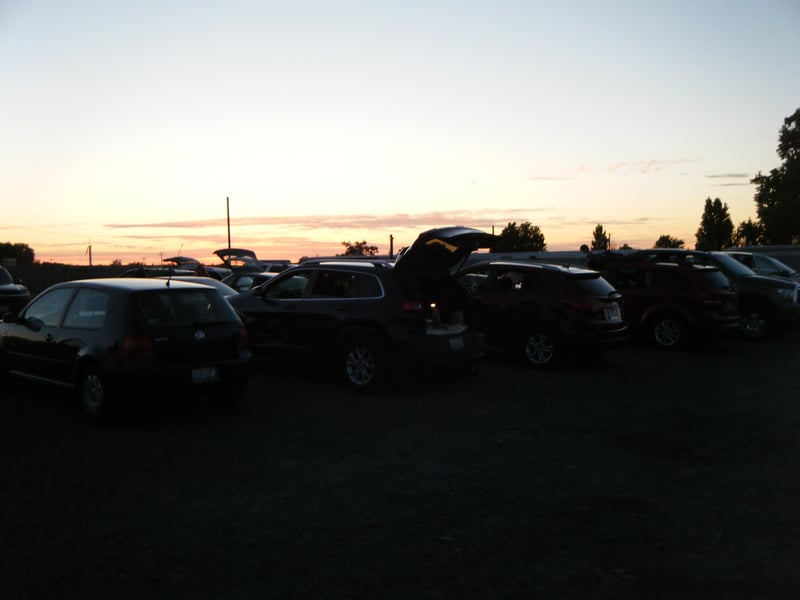 M-F Drive-Ins Parking Lot Before Movie started 07-02-16