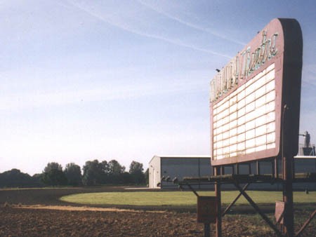 the midway sign after the drive in closed