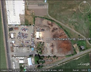 Recent Google photo of the former site of the North Salem Drive-In in Oregon.