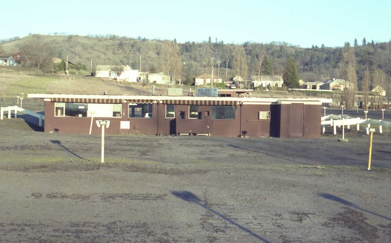 View of the front of the snack bar.