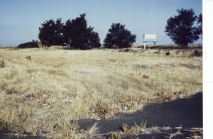 The marquee standing lonely in the Oregon
prairie