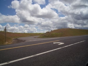 frontage road entrance