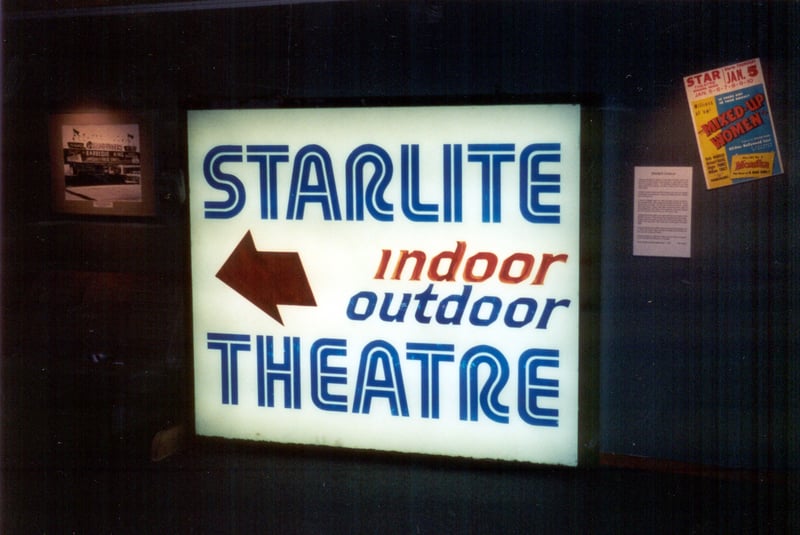 Theater sign at night