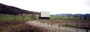 Panoramic view of screen and field