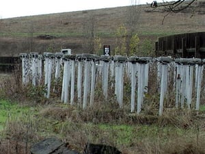 speaker poles by entrance