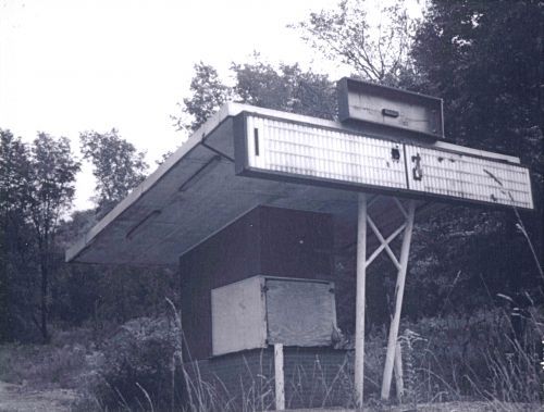 The ticket booth for the theatre.