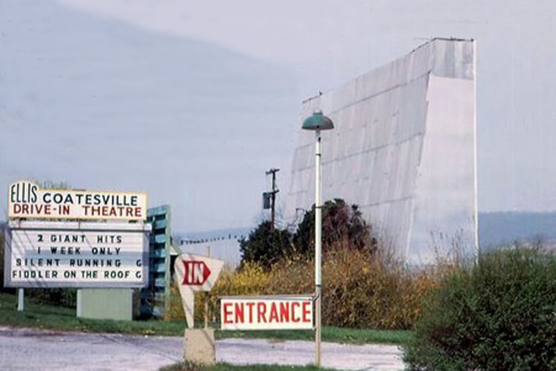 Marquee, screen, and entrance.