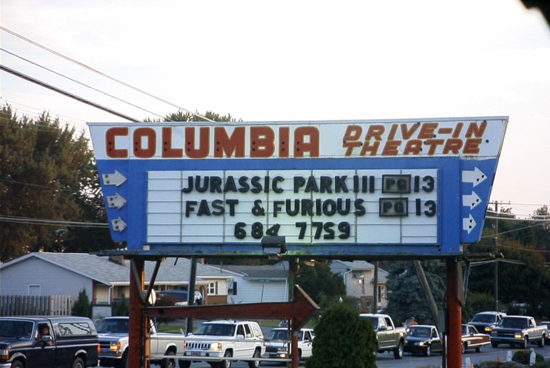 Columbia Drive-in in Columbia Pennsylvania
Marque Sign