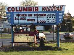 columbia drive in marquee