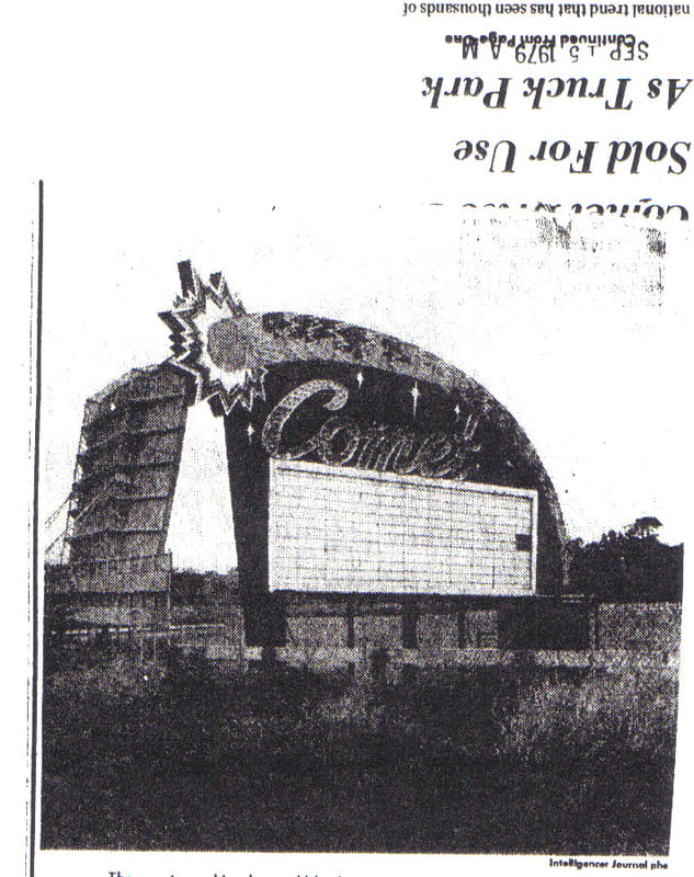 Comet Drive In Theatre 1979