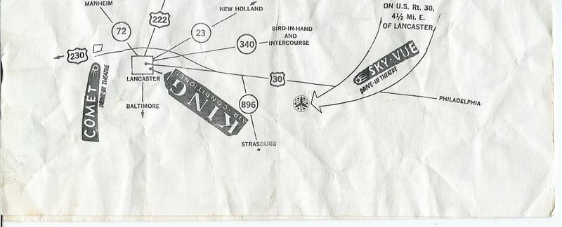 Directions to The Comet (from program).