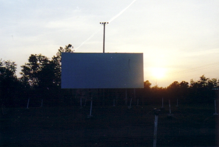 One of two screens at the Comet Drive-in.